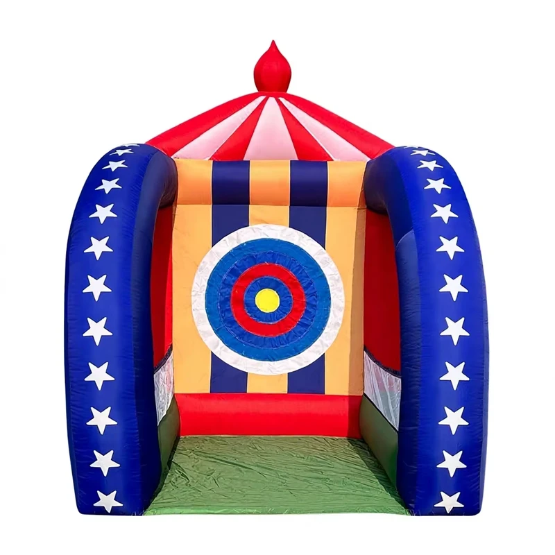 Aufblasbares Karneval Axtwurf Ziel Oxford Stoff 6,5x9FT Mit eingebautem Bläser Schnelles Aufblasen Innen/Außen