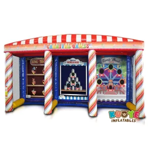 Inflatable Carnival Game Booth With Ring Toss Milk And Ferris Wheel Games
