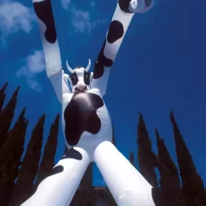 Inflatable Cartoon Cow Air Dancer for Outdoor Event
