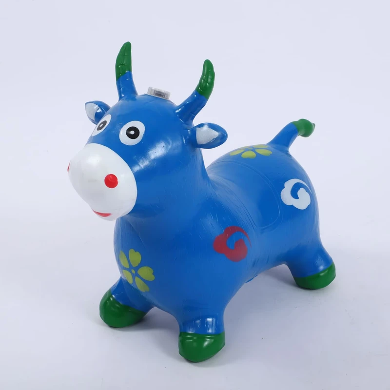 Giocattolo Gonfiabile in PVC a Forma di Mucca Cartone Animato, Spessore Antiesplosione per Salti dei Bambini, Design Dipinto
