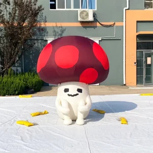 Inflatable Cartoon Mushroom Outdoor Decoration Airtight Customized Inflatable Cartoon Mascot Character