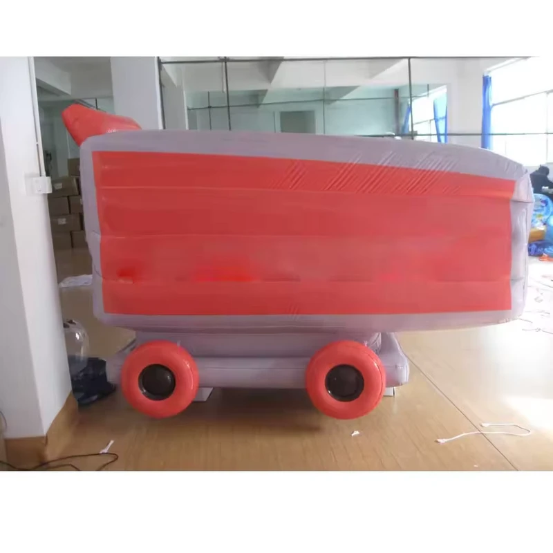 Modèle de chariot de supermarché gonflable pour décoration d'exposition extérieure