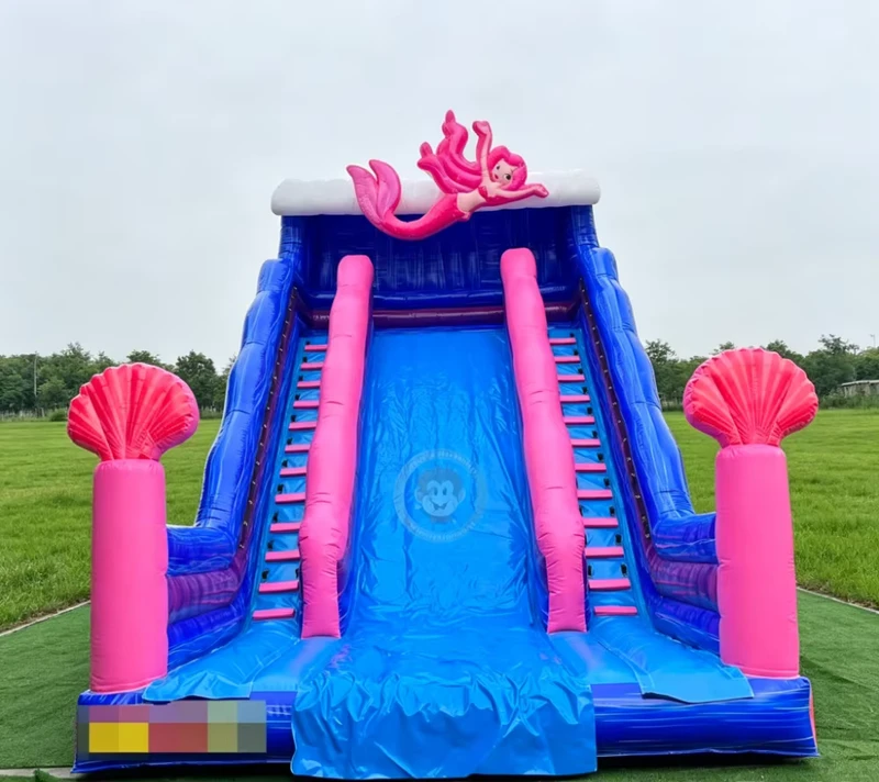 Castillo inflable, casa de rebote inflable, combo de tobogán, casas de rebote de sirena para niños y adultos