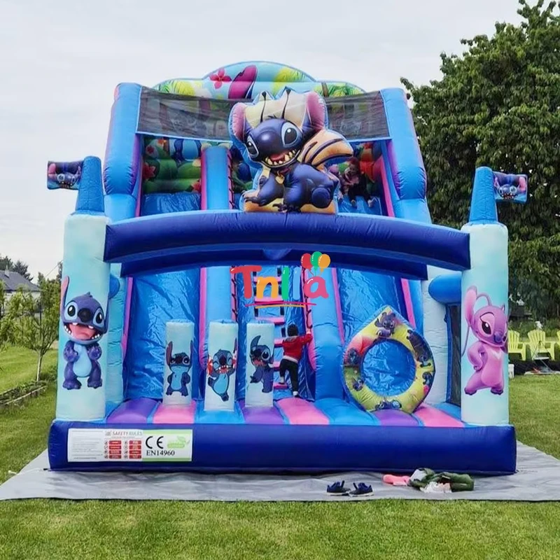 Castillo inflable de obstáculos inflable duradero con diseño único