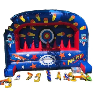 Aufblasbares Schloss Schießstand Spiele Jahrmarkt Schwimmende Ziele Nerfwall Riesen PVC Blower 3 Jahre Garantie Unisex 14 Jahre