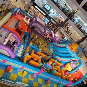 Inflatable Castle ZZCB01 Exit Only Outdoor Large Mobile Sports Challenge Playground Trampoline Slide