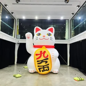 Inflatable Cat Mascot Model Giant Inflatable Fortune Cat Japanese Lucky Cat Promotional Inflatable Cartoon Maneki Neko