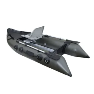 Inflatable Catamaran Fishing Boat Separate Air Chambers for Better Stability Non Slip Aluminum Storage