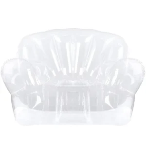 Inflatable Chair Sofa Seat Transparent Clear for Kids Teen Girls Room Comfortable Indoor Outdoor Furniture for Swimming Pool