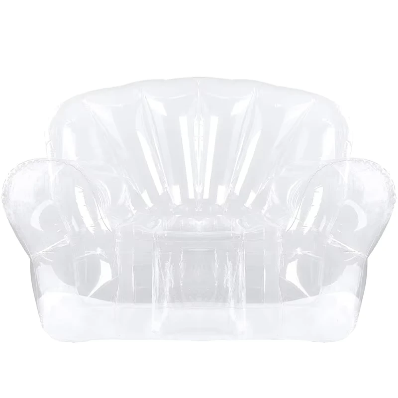 Inflatable Chair Sofa Seat Transparent Clear for Kids Teen Girls Room Comfortable Indoor Outdoor Furniture for Swimming Pool