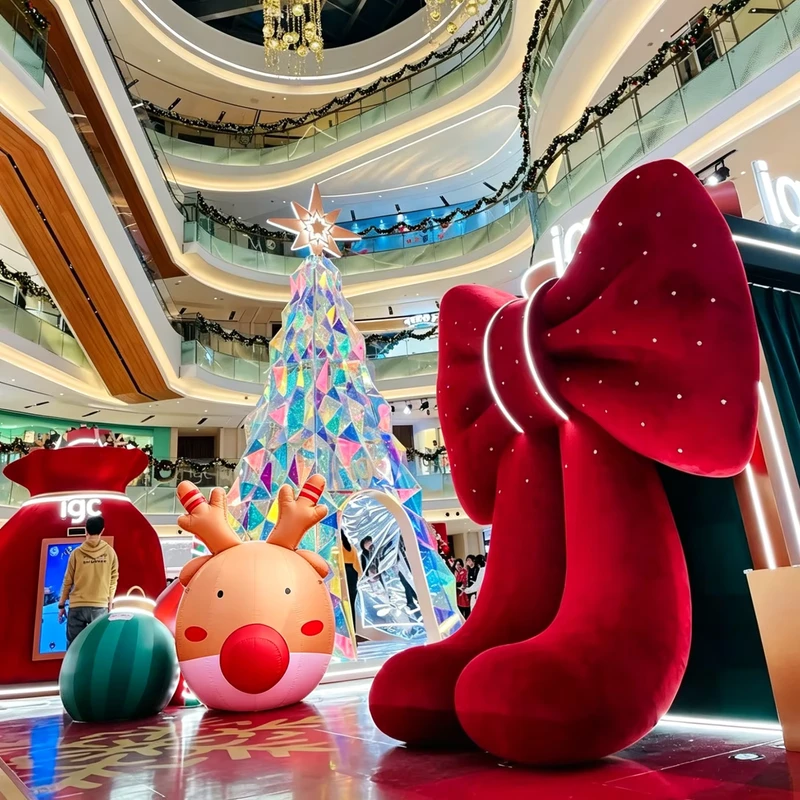 Renne de Noël gonflable, décoration de Noël, élan gonflable, décorations de Noël extérieures