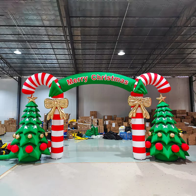 Árvore de Natal Inflável & Arco de Publicidade com Logo em PVC Impermeável 8 pés