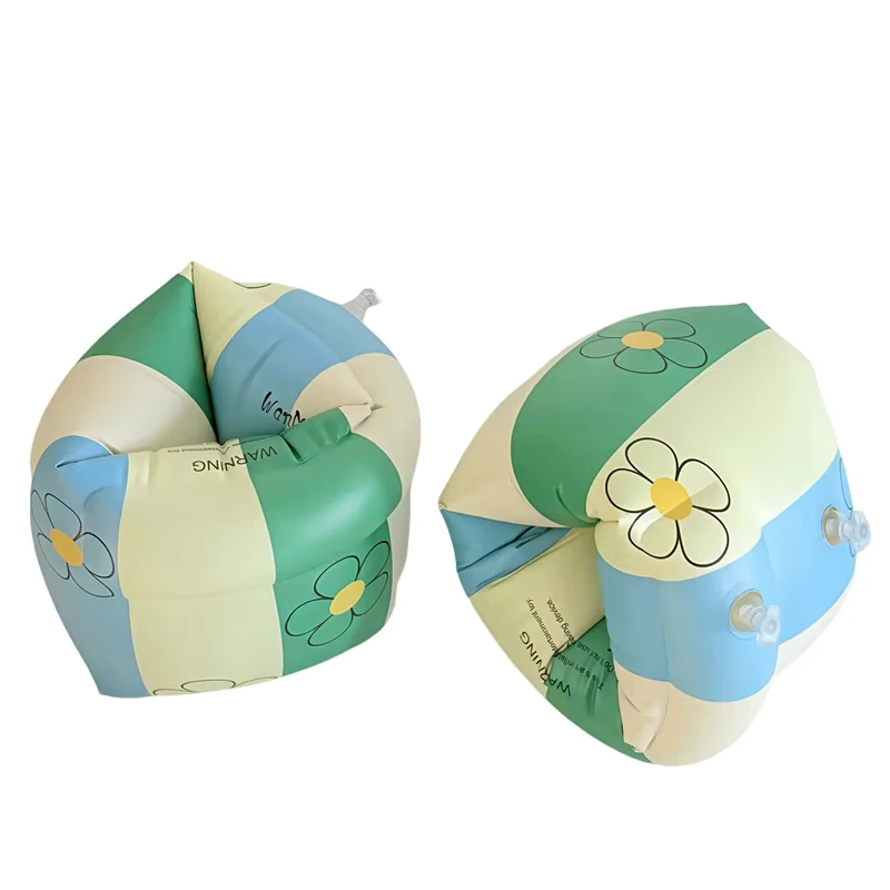 Brassards Gonflables Classiques avec Design à Rayures, Manches Gonflables pour Adultes et Enfants