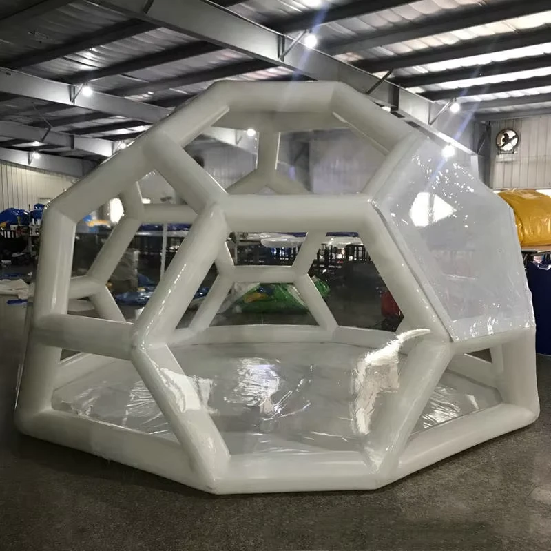 Tenda Gonfiabile Trasparente a Forma di Calcio - Tenda Bubble per Calcio Triplo - Glamping
