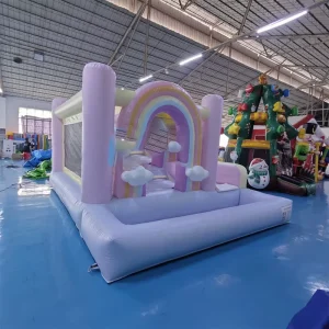 Inflatable Colorful Bouncy Combo with Ball Pit and Slide for Indoor Party