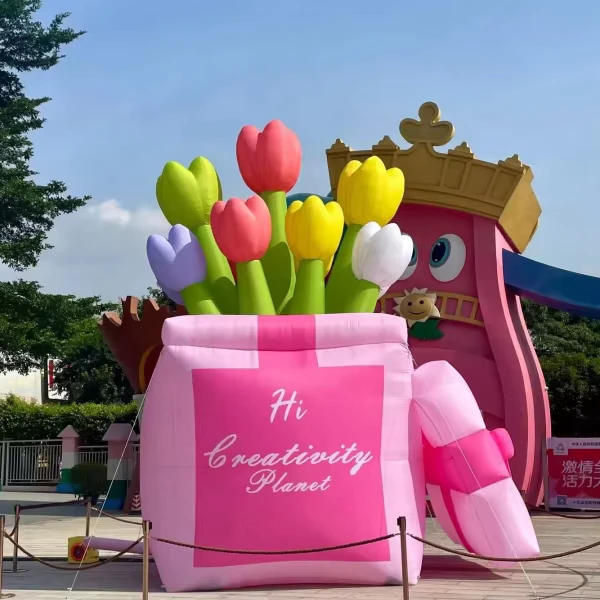 인플레이터블 다채로운 꽃 풍선 카니발 퍼레이드 플로트
