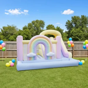 Inflatable Commercial Grade Pink Bounce House Large Bouncy Castle Jump House Indoor Outdoor Business Rental PVC Material