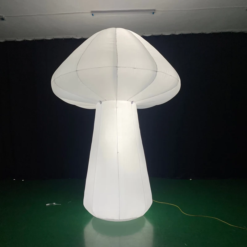 Inflatable Costume in Advertising Inflatables LED Light White Mushroom Decor Giant Inflatable