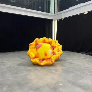 Inflatable Custard Tart 2m PVC Oxford Advertising Inflatable Pastel De Nata Decoration Inflatable Egg Tart for Food Promotion