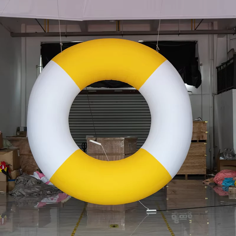 Inflatable Custom Design Outdoor Advertising Inflatable Swimming Ring Giant Cartoon Mascot for Event Decoration