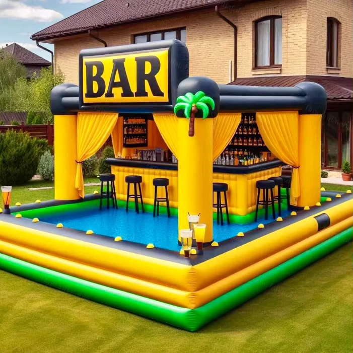 Inflatable Customized Logo Summer Inflatable Pool Bar Swimming Pool Water Bar