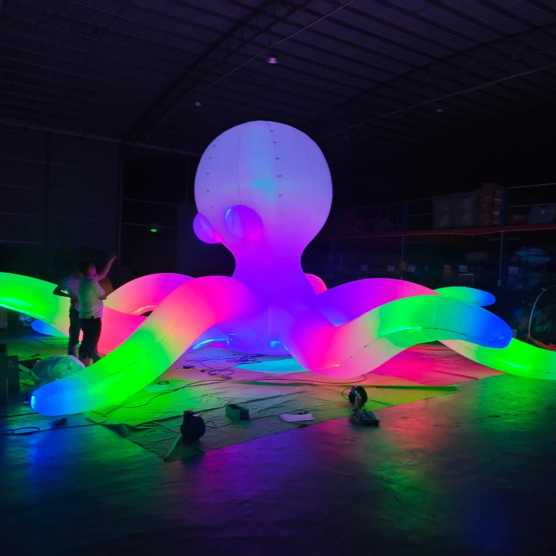 Opblaasbaar Decoratie Ballon Opblaasbare Octopus Poten met LED Licht voor Gebouwdecoratie