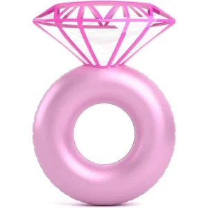 Inflatable Diamond Ring Pool Float PVC Swimming Ring Party Float Lounger