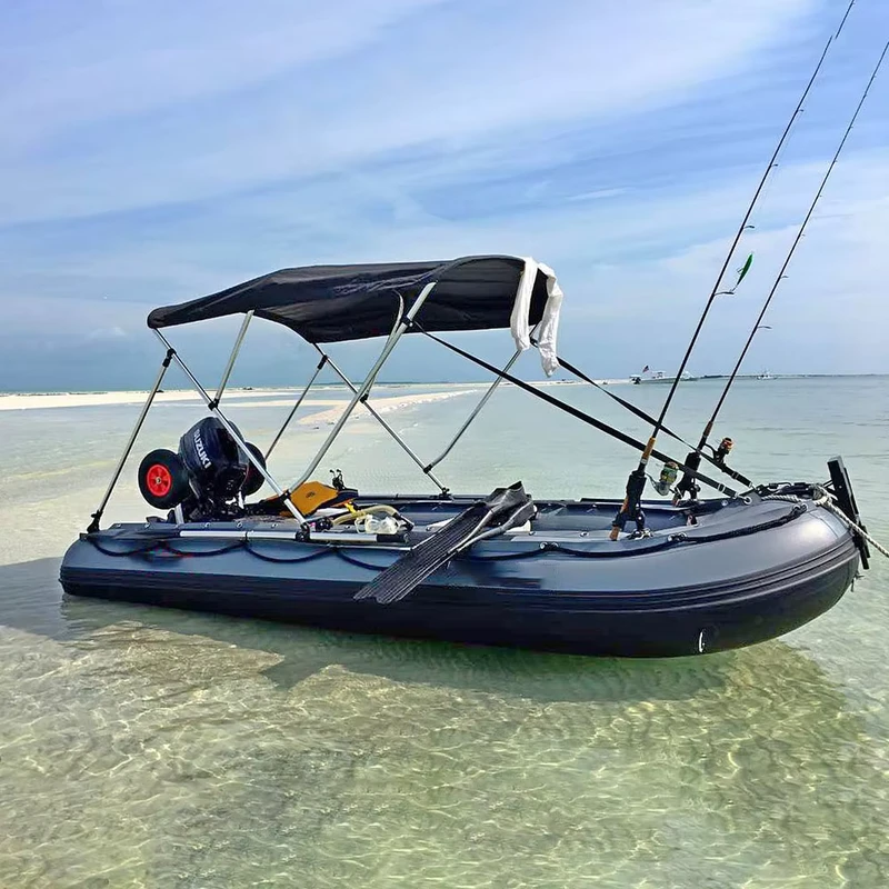 Bote Inflável de Borracha para Pesca com Motor 3,8m 4,2m Fabricação de Barco RIB à Venda