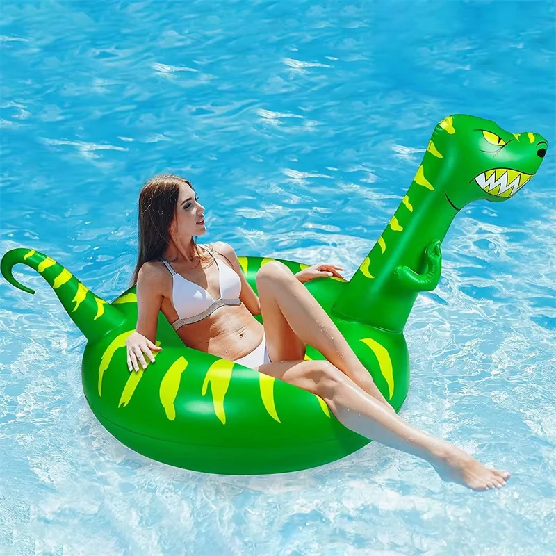 Inflatable Dinosaur Pool Raft Lounge Swimming Party Toys Fun Beach Animals Float Ball Toys Floating MATS Swimming Ring