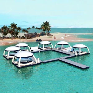 Aufblasbares Dock Schwimmendes Bett Schwimmende Plattform auf Wasser für Ruderboote Paddelboote