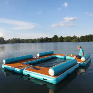 Inflatable Dock Floats Floating Island Water Floating Platform