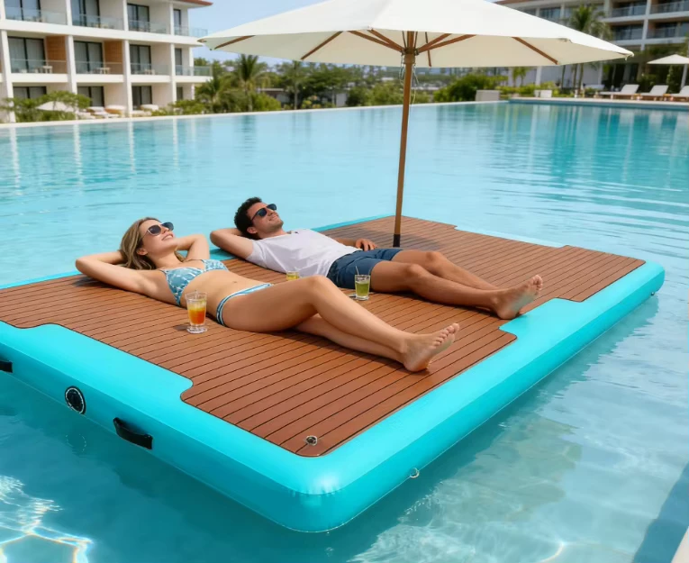 Inflatable Dock Platform Floating Dock Portable Water Platform Dock Platform Inflatable Water Mat