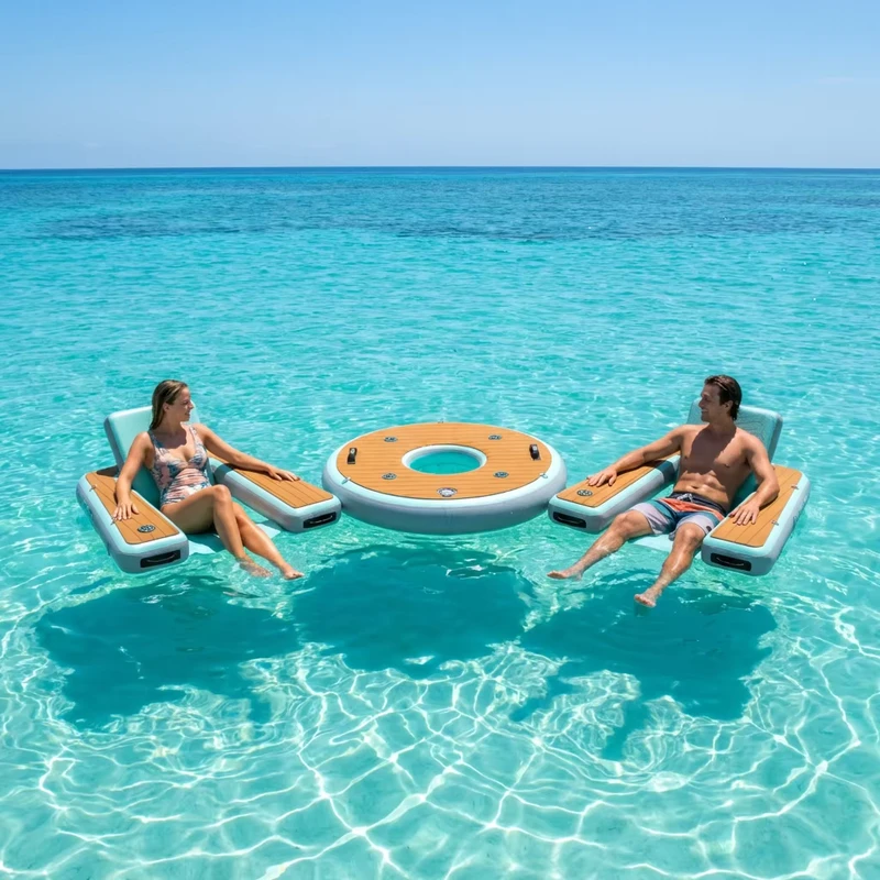 Aufblasbare Docks für Sommer Spaß - Aufblasbarer Schwimmstuhl Luftstuhl für Pool, See, Meer