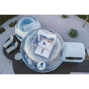 Inflatable Dome Tent 5m Dome Clear Top Inflatable Lodge Inflatable Bubble Tent for Rent Hotel Resort Glamping Suite