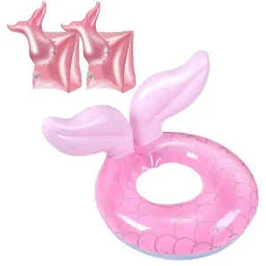 Inflatable Donut Pool Swimming Doughnut Swim Ring Water Raft Float Beach Party