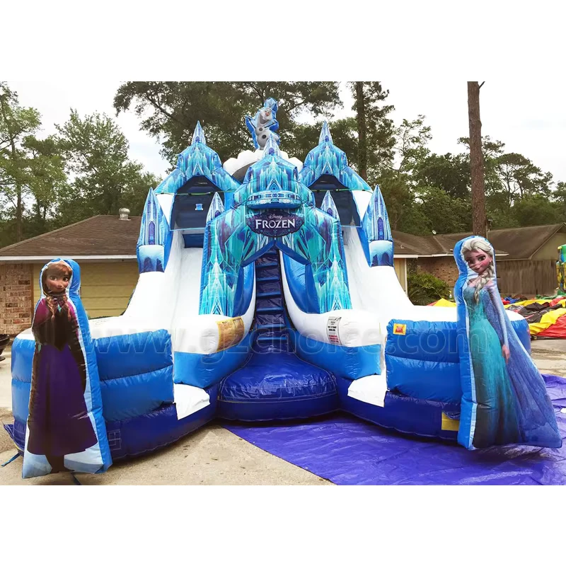 Scivolo gonfiabile doppio e piscina, scivolo gonfiabile congelato bagnato o asciutto per bambini e adulti, scivolo gonfiabile Jeux Gonflable