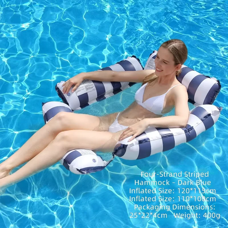 Aufblasbare Drop-Stitch-Mesh-Wasser-Hängematte, schwimmender Stuhl, anti-leck PVC für Schwimmbad, See, Strand, Fluss