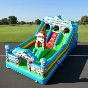 Inflatable Dry Slide 0.55mm PVC Tarpaulin 1000kg Capacity Eco Friendly 25 Children Capacity 4x8x6m Size Commercial Use