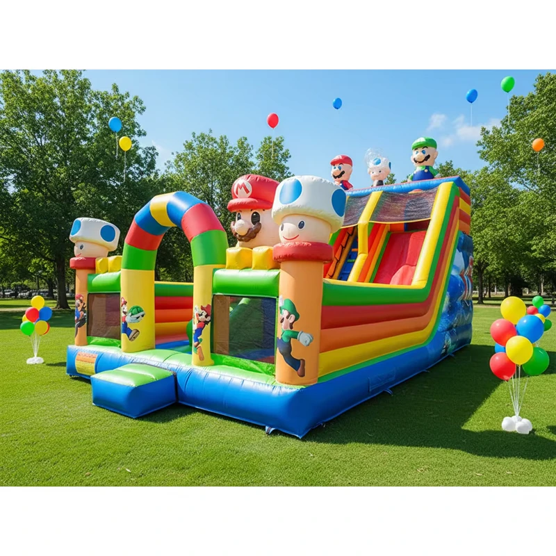 Inflatable Dry Slide Castle Bouncer Combo Commercial Use Customizable PVC New Design Kids Jumping Castles