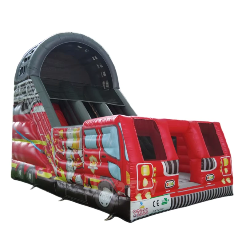 Inflatable Dry Slide City Wacky Bouncy Truck for Home Public Occasions Shopping Malls Durable PVC Material