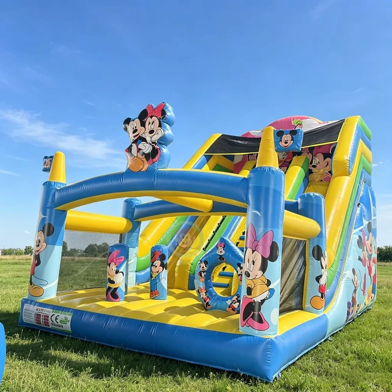Inflatable Dry Slide Minnie Character Inflatable Slide with Repair Kit Bag