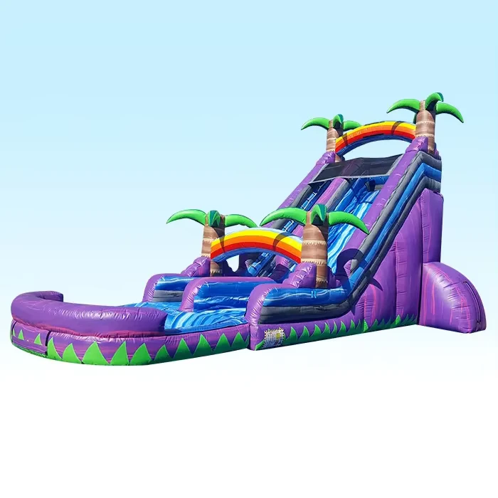 Inflatable Dry Slide with Beautiful Printing for Adults and Kids Flume Water Slide