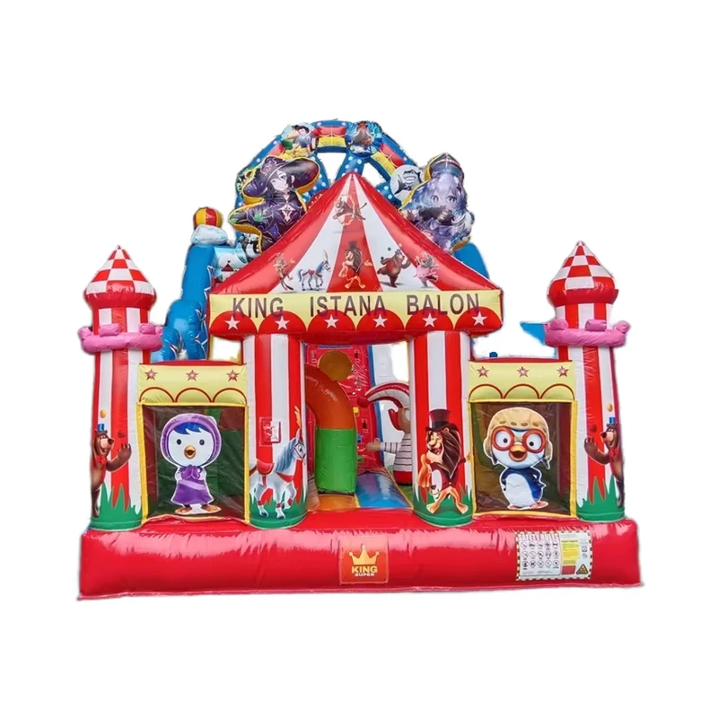 Combo de Toboggans Gonflables, Château Gonflable pour Enfants, Maison de Saut Amusante