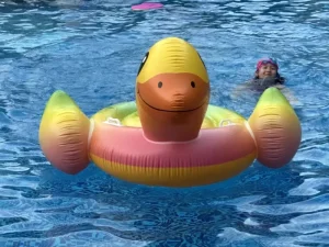 Inflatable Duck Pool Ring for Kids and Outdoor Activity