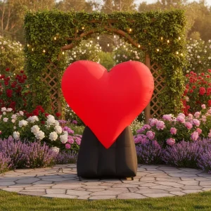 Inflatable Earth Globe Moon Printing Heart Model Oxford Cloth Huge Large Big Giant Inflatable Heart Shape Balloon