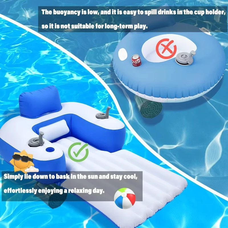 Inflatable Electric Floating Chair Pool Inflatable Electric Floating Chair with Propeller Electric Inflatable Floating Chair