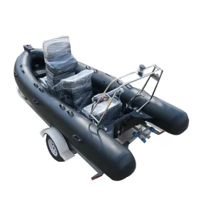 Inflatable Fiberglass RIB-420 Kayak Boat Electric Jet Surf & Rafting Fishing Boat Hull for Rowing