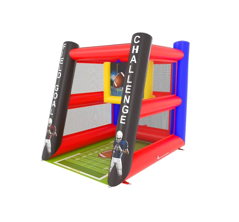 Sfida del Gol Gonfiabile Gioco di Lancio di Palloni da Calcio Commerciale per Feste, Eventi e Noleggi