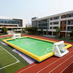 Gioco Sportivo Gonfiabile da Carnevale all'Aperto Campo di Calcio Gonfiabile Campo Pubblicitario Mobile Arena per Adulti e Bambini