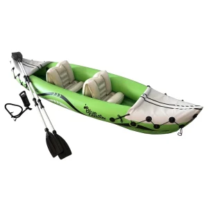 Inflatable Fishing Boat 2 Person Inflatable PVC Kayak Stable Design for River Drifting Outdoor